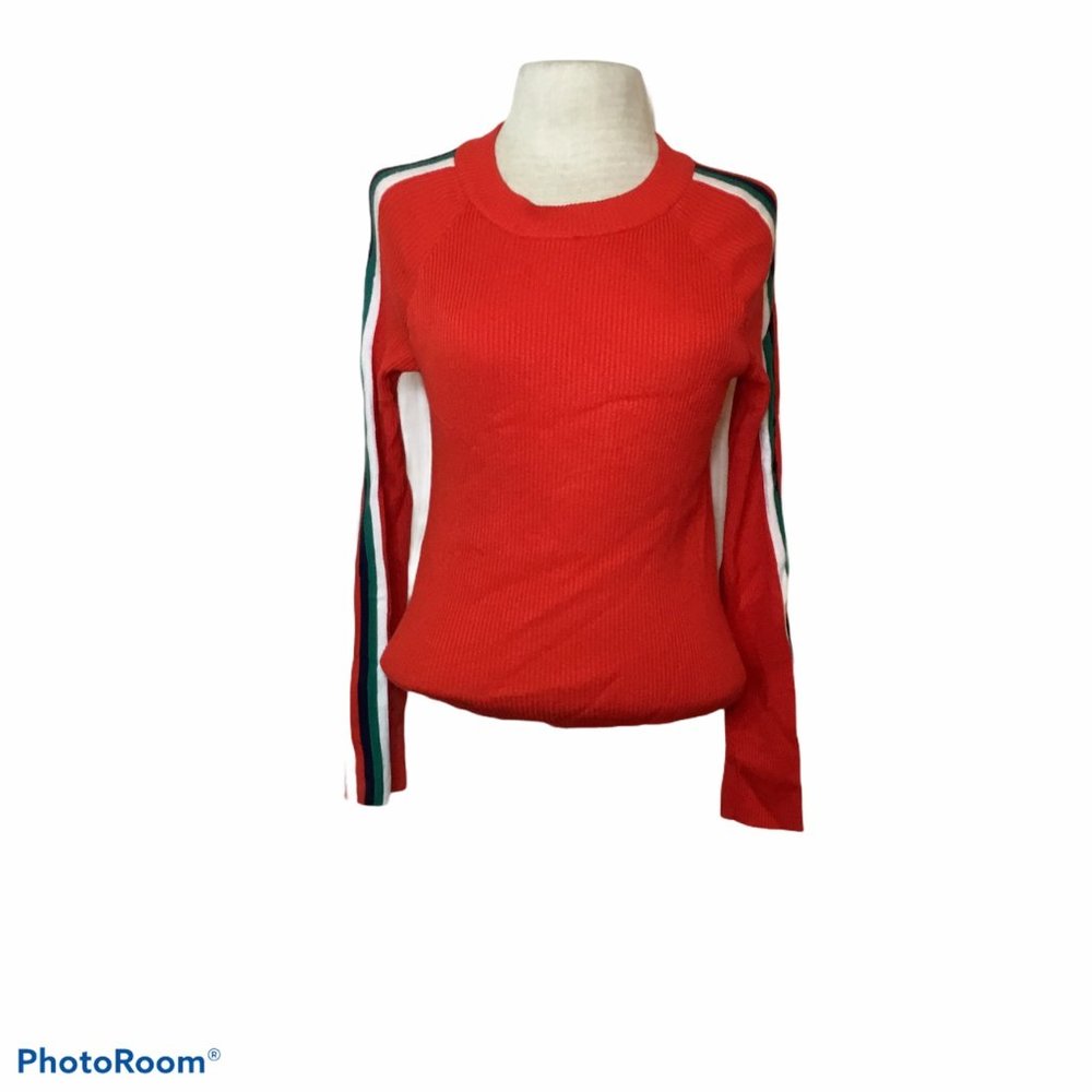 Hippie Rose Red Mock Sweater Jr. Girls Size XL
